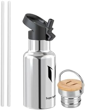 Super Sparrow Trinkflasche Edelstahl - Auslaufsicher Thermoskanne - Kinder für Sprudel, Sport, Schule, Fitness - 500ml -