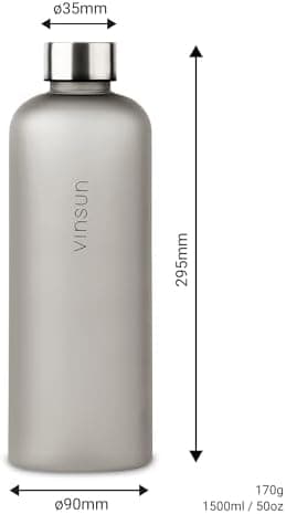 VINSUN Trinkflasche 1000ml - auslaufsicher, BPA frei, Tritan - Leichte Wasserflasche für Sport und Outdoor activities -