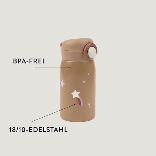 Fabelab Kinder Trinkflasche 320 ml | BPA-Frei Edelstahl Auslaufsicher | Schultasche Wasserflasche
