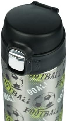 Baagl Jungle Panda Kinder Trinkflasche – Auslaufsichere Edelstahl Thermosflasche mit Silikon-Strohhalm – BPA-freie Flasc