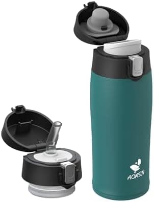 AORIN Trinkflasche Edelstahl 18/8, 500ml, BPA-Frei, Doppelwandig Isolierflasche für Sport, Schule und Outdooraktivitäten