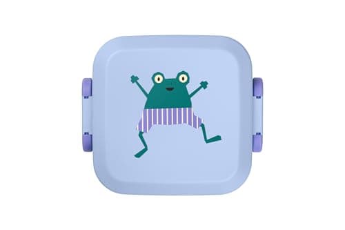 Amuse Rikko Kinder Lunchbox Animal Parade | Bento Box mit 2 Snackboxen & Trennwand | Brotdose für Kindergarten & Schule