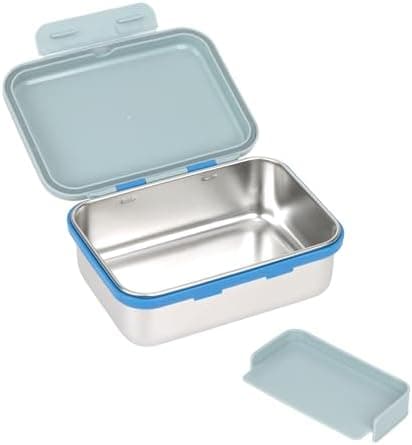 LÄSSIG Edelstahl Kinder Brotdose Frühstücksbox Nachhaltig für Schule und Adventure (1er Pack)  
LÄSSIG Kinder Brotdose E