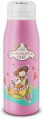 ALFI Kids ISO BOTTLE 350ml - Idas Schule der Magischen Tiere - Isoliertrinkflasche Kinder Edelstahl - hält 12 Stunden he