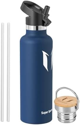 Super Sparrow Trinkflasche Edelstahl - Auslaufsicher Thermoskanne - Kinder für Sprudel, Sport, Schule, Fitness - 500ml -