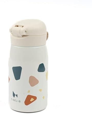 Fabelab Kinder Trinkflasche 320 ml | BPA-Frei Edelstahl Auslaufsicher | Schultasche Wasserflasche