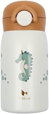 Fabelab Kinder Trinkflasche 320 ml | BPA-Frei Edelstahl Auslaufsicher | Schultasche Wasserflasche