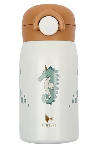 Fabelab Kinder Trinkflasche 320 ml | BPA-Frei Edelstahl Auslaufsicher | Schultasche Wasserflasche