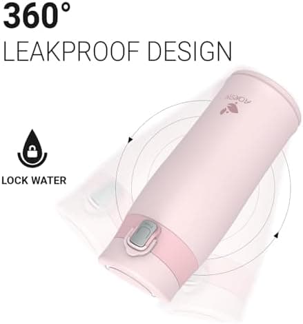 AORIN Trinkflasche Edelstahl 18/8, 500ml, BPA-Frei, Doppelwandig Isolierflasche für Sport, Schule und Outdooraktivitäten