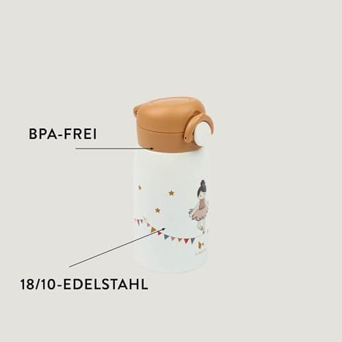 Fabelab Kinder Trinkflasche 320 ml | BPA-Frei Edelstahl Auslaufsicher | Schultasche Wasserflasche