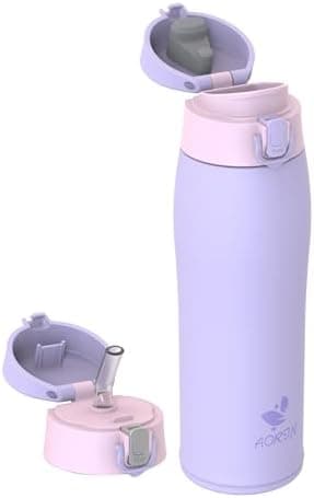 AORIN Trinkflasche Edelstahl 18/8, 500ml, BPA-Frei, Doppelwandig Isolierflasche für Sport, Schule und Outdooraktivitäten