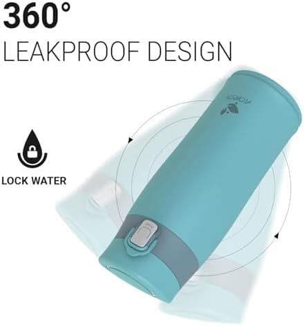 AORIN Trinkflasche Edelstahl 18/8, 500ml, BPA-Frei, Doppelwandig Isolierflasche für Sport, Schule und Outdooraktivitäten