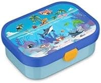 Mepal Brotdose Kinder Campus BPA-frei Animal Friends | Spezialfächerr box mit Gabel & Clip-Verschluss | 750 ml für Kinde