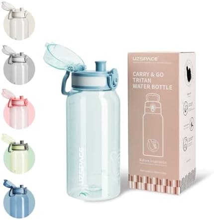 UZSPACE Kinder Trinkflasche 600ml - Sportlich, Auslaufsicher & Spülmaschinenfest zur Schule und Outdoor aktivarten für M