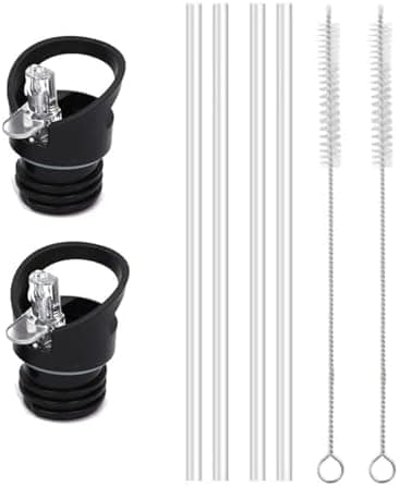 LightBeacon Ersatzdeckel Trinkflasche, Standard-Mund Straw Lid, 2 Stück Tragbarer Wasserflaschenverschluss - 4 Stück Ers