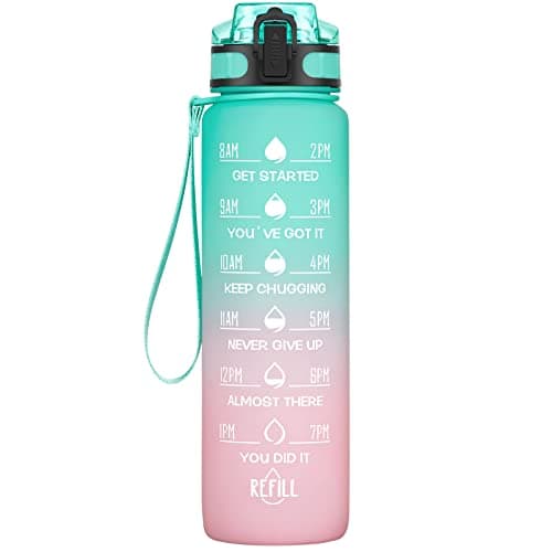 HydroPal Trinkflasche 1L für Sport und Fitness - BPA-Frei, Strohhal, Outdoor und Büroideal - Leicht, Stoßfest, Wiederver