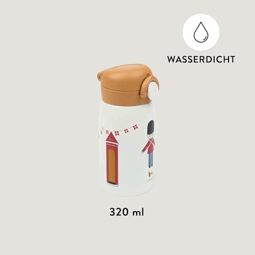 Fabelab Kinder Trinkflasche 320 ml | BPA-Frei Edelstahl Auslaufsicher | Schultasche Wasserflasche