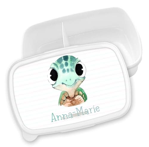 Timalo® Brotdose Kinder mit Namen | Personalisierte Bento Lunchbox für Jungen & Mädchen | Kindergarten & Schule Motiv Ti