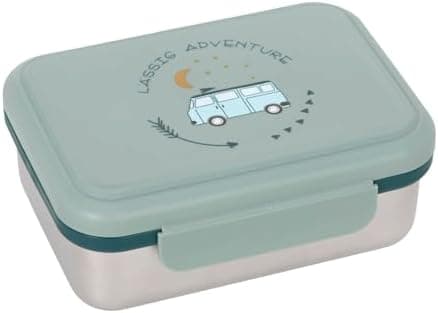 LÄSSIG Edelstahl Kinder Brotdose Frühstücksbox Nachhaltig für Schule und Adventure (1er Pack)  
LÄSSIG Kinder Brotdose E