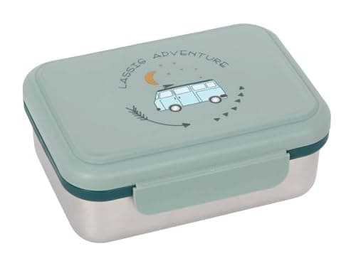 LÄSSIG Edelstahl Kinder Brotdose Frühstücksbox Nachhaltig für Schule und Adventure (1er Pack)  
LÄSSIG Kinder Brotdose E