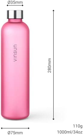VINSUN Trinkflasche 1000ml - auslaufsicher, BPA frei, Tritan - Leichte Wasserflasche für Sport und Outdoor activities -