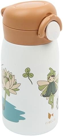 Fabelab Kinder Trinkflasche 320 ml | BPA-Frei Edelstahl Auslaufsicher | Schultasche Wasserflasche