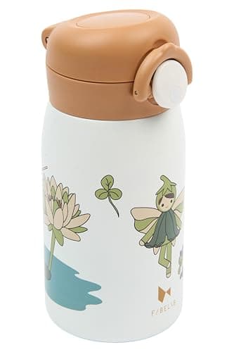 Fabelab Kinder Trinkflasche 320 ml | BPA-Frei Edelstahl Auslaufsicher | Schultasche Wasserflasche