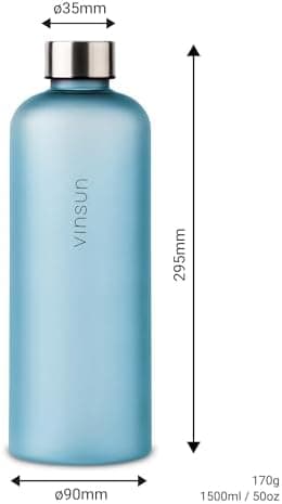 VINSUN Trinkflasche 1000ml - auslaufsicher, BPA frei, Tritan - Leichte Wasserflasche für Sport und Outdoor activities -