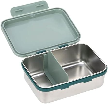 LÄSSIG Edelstahl Kinder Brotdose Frühstücksbox Nachhaltig für Schule und Adventure (1er Pack)  
LÄSSIG Kinder Brotdose E