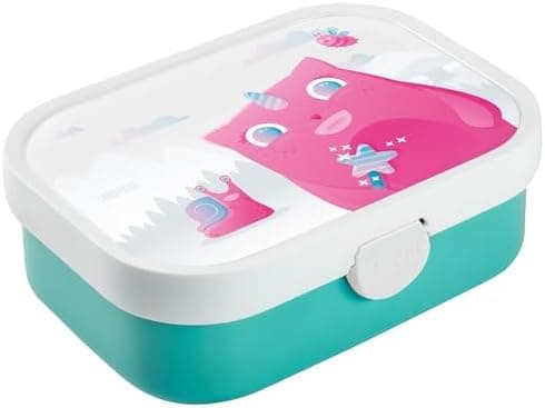 Landpark Brotdose Willi Kinder - Bento Box Kinder - Schule mit Fächern und Gabel - BPA-frei & Spülmaschinenfest - 750 ml