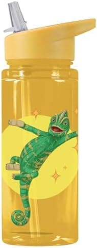 AWAVE Schule Magische Tiere Trinkflasche Kinder Edelstahl 380ml Blau Kohlensäure geeignet Thermosflasche Juri Einhandöff