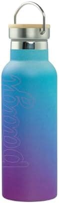 Baagl Thermosflasche Kinder Edelstahl – Auslaufsichere Wasserflasche für Mädchen – BPA-freie Flasche mit Bambusdeckel –