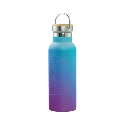 Baagl Thermosflasche Kinder Edelstahl – Auslaufsichere Wasserflasche für Mädchen – BPA-freie Flasche mit Bambusdeckel –