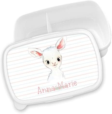 Timalo® Brotdose Kinder mit Namen | Personalisierte Bento Lunchbox für Jungen & Mädchen | Kindergarten & Schule Motiv Ti