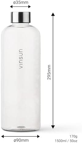 VINSUN Trinkflasche 1000ml - auslaufsicher, BPA frei, Tritan - Leichte Wasserflasche für Sport und Outdoor activities -