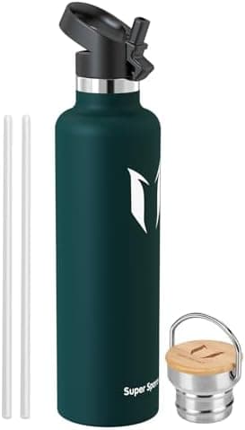 Super Sparrow Trinkflasche Edelstahl - Auslaufsicher Thermoskanne - Kinder für Sprudel, Sport, Schule, Fitness - 500ml -