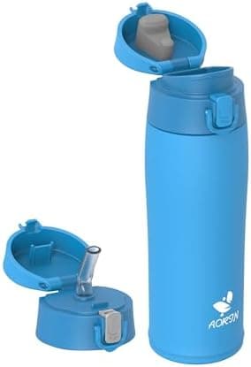AORIN Trinkflasche Edelstahl 18/8, 500ml, BPA-Frei, Doppelwandig Isolierflasche für Sport, Schule und Outdooraktivitäten