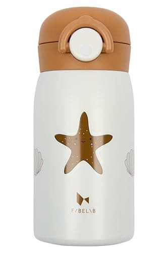 Fabelab Kinder Trinkflasche 320 ml | BPA-Frei Edelstahl Auslaufsicher | Schultasche Wasserflasche