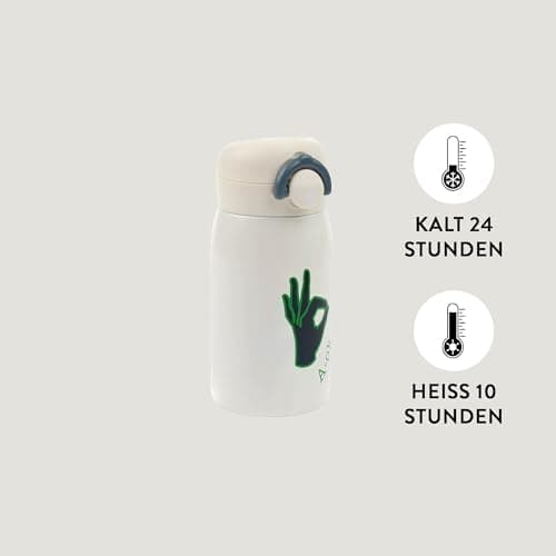 Fabelab Kinder Trinkflasche 320 ml | BPA-Frei Edelstahl Auslaufsicher | Schultasche Wasserflasche