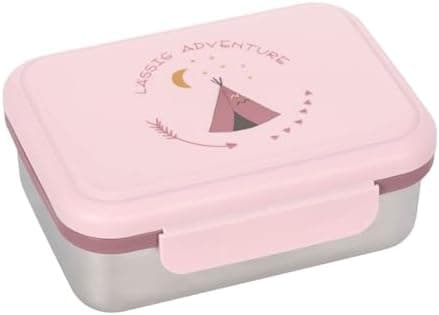 LÄSSIG Edelstahl Kinder Brotdose Frühstücksbox Nachhaltig für Schule und Adventure (1er Pack)  
LÄSSIG Kinder Brotdose E