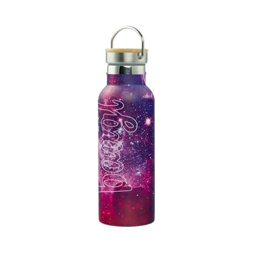 Baagl Thermosflasche Kinder Edelstahl – Auslaufsichere Wasserflasche für Mädchen – BPA-freie Flasche mit Bambusdeckel –