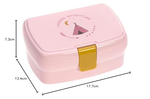 LÄSSIG Kinder Lunchbox Brotdose mit herausnehmbarer Unterteilung BPA-frei rosa  
LÄSSIG Kinder Lunchbox Adventure Tipi,