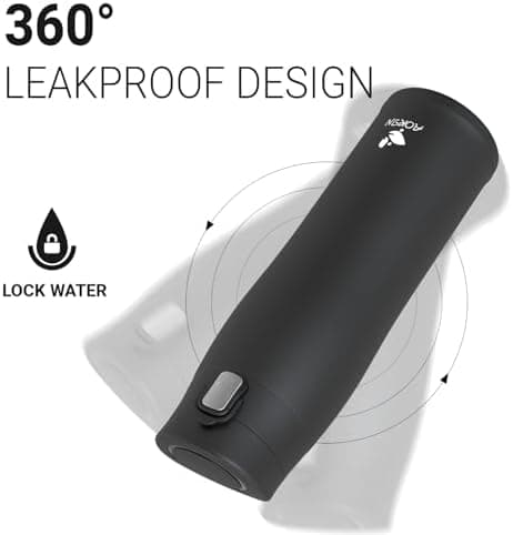 AORIN Trinkflasche Edelstahl 18/8, 500ml, BPA-Frei, Doppelwandig Isolierflasche für Sport, Schule und Outdooraktivitäten