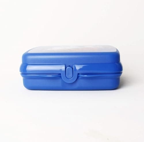 Tupperware Quadratische Sandwich-Box Aufbewahrungsbox Brotdose mit Scharnier und Verriegelung (türkis Koala Bär)