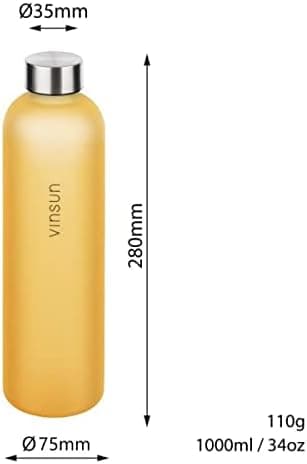VINSUN Trinkflasche 1000ml - auslaufsicher, BPA frei, Tritan - Leichte Wasserflasche für Sport und Outdoor activities -