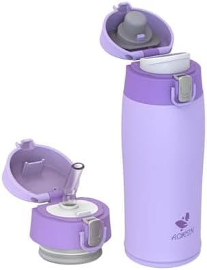 AORIN Trinkflasche Edelstahl 18/8, 500ml, BPA-Frei, Doppelwandig Isolierflasche für Sport, Schule und Outdooraktivitäten