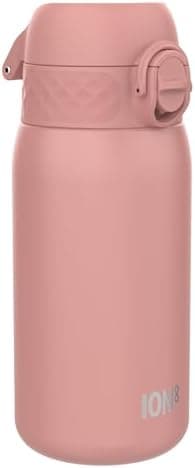 ion8 Kinder Trinkflasche Edelstahl 400ml Nicht Isoliert Sichere Verriegelung Spülmaschinenfest Klappdeckel Leicht zu Rei