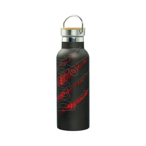 Baagl Thermosflasche Kinder Edelstahl – Auslaufsichere Wasserflasche für Mädchen – BPA-freie Flasche mit Bambusdeckel –