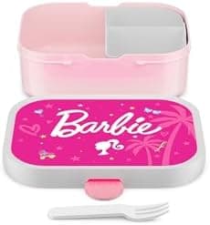 Mepal Brotdose Kinder Campus BPA-frei Animal Friends | Spezialfächerr box mit Gabel & Clip-Verschluss | 750 ml für Kinde