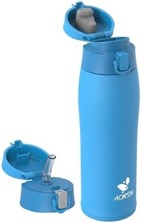 AORIN Trinkflasche Edelstahl 18/8, 500ml, BPA-Frei, Doppelwandig Isolierflasche für Sport, Schule und Outdooraktivitäten